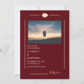 Burgundy Autumn Wedding Save The Date (Voorkant)