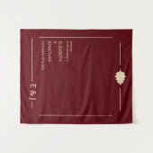 Burgundy Autumn Wedding Wandkleed (Voorkant (horizontaal))