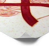 Burgundy Awareness Ribbon Angel Poster Art Print (Hoek)