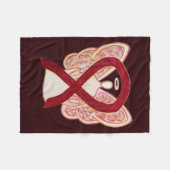 Burgundy Awareness Ribbon Angel Soft Blankets Fleece Deken (Voorkant (Horizontaal))