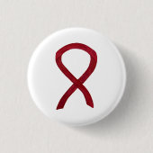 Burgundy Awareness Ribbon Custom Button Pendants (Voorkant)