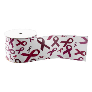 Burgundy Awareness Ribbon Grosgrain Lint