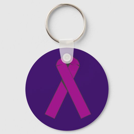 Burgundy Awareness Ribbon Products Sleutelhanger (Voorkant)