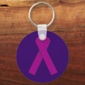 Burgundy Awareness Ribbon Products Sleutelhanger (Voorkant)