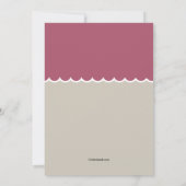 Burgundy Awning Photo Invitation Kaart (Achterkant)