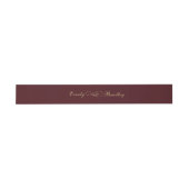 Burgundy Background Gold Script Elegant Dark Red Uitnodigingen Wikkel (Vlak)