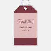 Burgundy Bar Minimalistische Modern Cadeaulabel (Voorkant)
