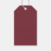 Burgundy Bar Minimalistische Modern Cadeaulabel (Achterkant)
