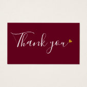 Burgundy Bedankt voor Winkelen Kortingkaart Visitekaartje (Voorkant)