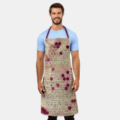 Burgundy Bee Serie Design Acht Schort (Gedragen)