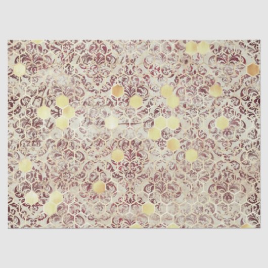 Burgundy Bee Serie Design Tien Tissuepapier (Voorkant)