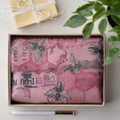 Burgundy Bee Serie Design Twaalf Tissuepapier (Geschenk)