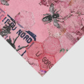 Burgundy Bee Serie Design Twaalf Tissuepapier (Detail)