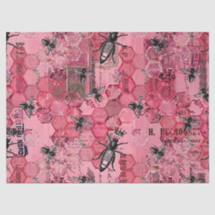 Burgundy Bee Serie Design Twaalf Tissuepapier