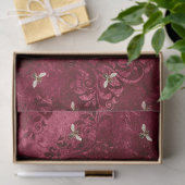 Burgundy Bee Serie Design Veertien Tissuepapier (Geschenk)