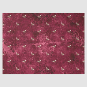 Burgundy Bee Serie Design Veertien Tissuepapier