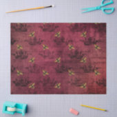 Burgundy Bee Serie Design Vier Tissuepapier (Craft)