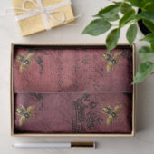 Burgundy Bee Serie Design Vier Tissuepapier (Geschenk)