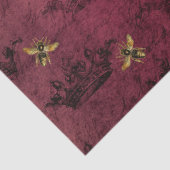 Burgundy Bee Serie Design Vier Tissuepapier (Detail)