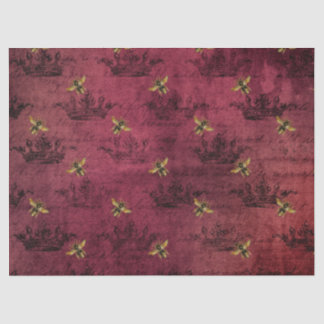 Burgundy Bee Serie Design Vier Tissuepapier