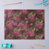 Burgundy Bee Serie Design Zes Tissuepapier (Craft)