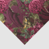 Burgundy Bee Serie Design Zes Tissuepapier (Detail)