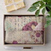 Burgundy Bee Serie Ontwerp Acht Tissuepapier (Geschenk)
