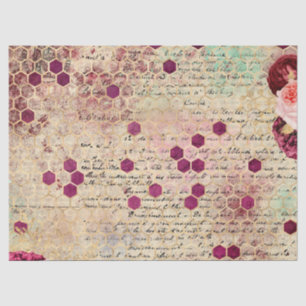 Burgundy Bee Serie Ontwerp Acht Tissuepapier