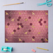 Burgundy Bee Serie Ontwerp Twee Tissuepapier (Craft)