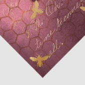 Burgundy Bee Serie Ontwerp Twee Tissuepapier (Detail)
