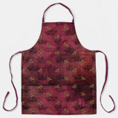 Burgundy Bee Serie Ontwerp Vier Schort (Voorkant)