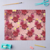 Burgundy Bee Serie Ontwerp Zeventien Tissuepapier (Craft)