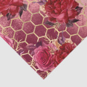 Burgundy Bee Serie Ontwerp Zeventien Tissuepapier (Detail)