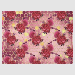 Burgundy Bee Serie Ontwerp Zeventien Tissuepapier