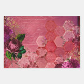 Burgundy Bee Series Design Five Inpakpapier Vel (Voorkant)