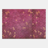Burgundy Bee Series Design One Inpakpapier Vel (Voorkant 2)