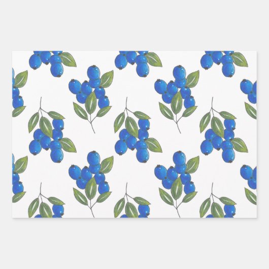 Burgundy Berries Pattern Wrapping Paper (Voorkant 3)