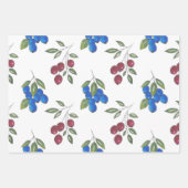 Burgundy Berries Pattern Wrapping Paper (Voorkant 2)