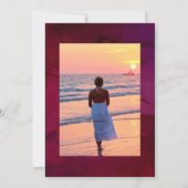 Burgundy Berry & Blush Floral Celebration of Life Kaart (Achterkant)