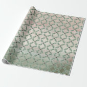 Burgundy Berry Holly Pine Christmas Wrapping Paper Cadeaupapier (Uitgerold)