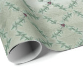 Burgundy Berry Holly Pine Christmas Wrapping Paper Cadeaupapier (Rol Hoek)
