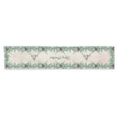 Burgundy Berry Holly Pine Kerstmis Korte Tafelloper (Horizontaal)