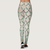 Burgundy Berry Holly Pine Kerstmis Leggings (Achterkant)