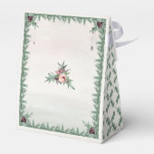 Burgundy Berry Holly Pine met kerstcadeaudoos Bedankdoosjes (Achterkant)
