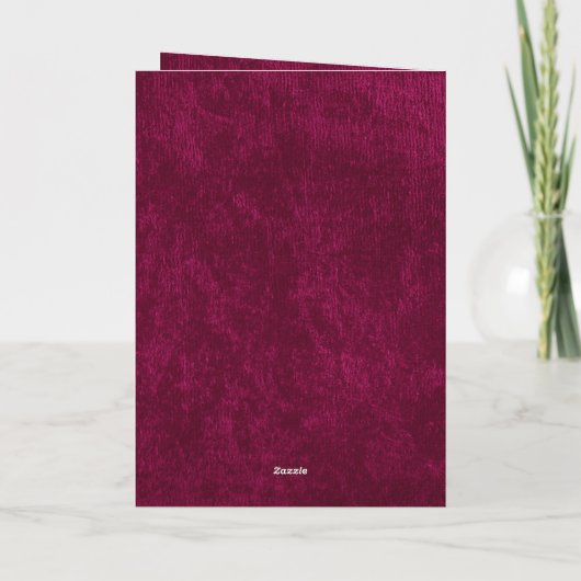 Burgundy Berry Velvet White Folded Wedding Program Programma (Achterkant)