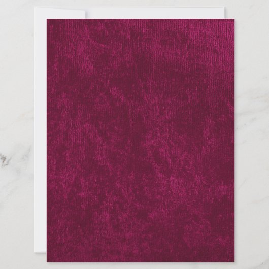 Burgundy Berry Velvet White Wedding Program (Achterkant)