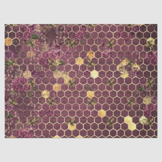 Burgundy Bij Serie Design Eén Tissuepapier (Voorkant)