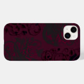 Burgundy & Black Dark Garden Gothic Glam Case-Mate iPhone Case (Achterkant (horizontaal))