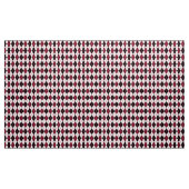 Burgundy, Black en White Argyle Pattern Stof (Yard (91,4 cm))