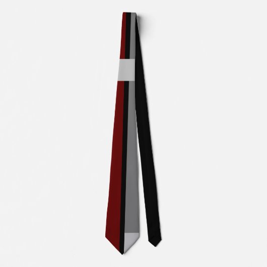 Burgundy Black Line Stropdas (Voorkant)